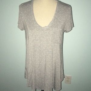 Maison Jules Swiss Dot Heather Gray Pocket Tee